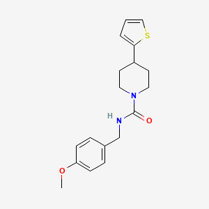 molecular formula C18H22N2O2S B2659856 N-(4-methoxybenzyl)-4-(thiophen-2-yl)piperidine-1-carboxamide CAS No. 1396851-25-4