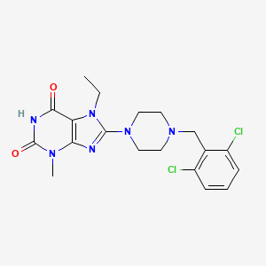 8-(4-(2,6-dichlorobenzyl)piperazin-1-yl)-7-ethyl-3-methyl-1H-purine-2,6(3H,7H)-dione