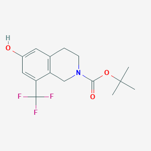 Tert-butyl 6-hydroxy-8-(trifluoromethyl)-3,4-dihydro-1H-isoquinoline-2-carboxylate