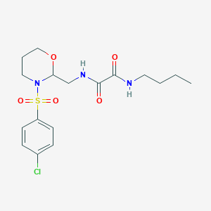 N1-butyl-N2-((3-((4-chlorophenyl)sulfonyl)-1,3-oxazinan-2-yl)methyl)oxalamide