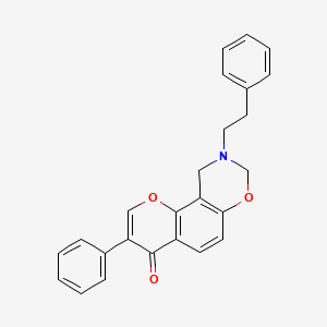 molecular formula C25H21NO3 B2659872 9-苯乙基-3-苯基-9,10-二氢-咯并[8,7-e][1,3]噁嗪-4(8H)-酮 CAS No. 929402-85-7