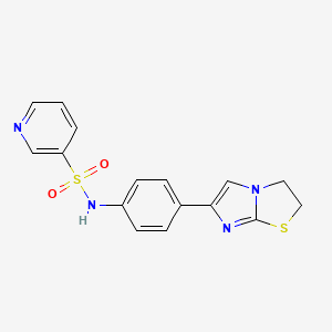 N-[4-(2,3-dihydroimidazo[2,1-b][1,3]thiazol-6-yl)phenyl]pyridine-3-sulfonamide