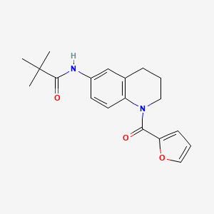 molecular formula C19H22N2O3 B2659899 N-(1-(furan-2-carbonyl)-1,2,3,4-tetrahydroquinolin-6-yl)pivalamide CAS No. 941915-53-3
