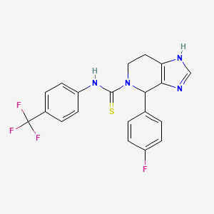 molecular formula C20H16F4N4S B2659907 4-(4-fluorophenyl)-N-(4-(trifluoromethyl)phenyl)-6,7-dihydro-3H-imidazo[4,5-c]pyridine-5(4H)-carbothioamide CAS No. 847407-23-2