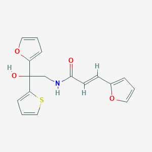 (E)-3-(furan-2-yl)-N-(2-(furan-2-yl)-2-hydroxy-2-(thiophen-2-yl)ethyl)acrylamide