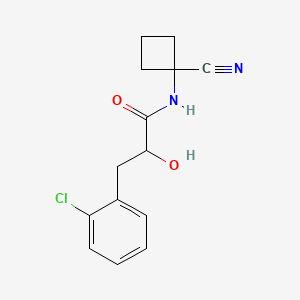 molecular formula C14H15ClN2O2 B2659912 3-(2-chlorophenyl)-N-(1-cyanocyclobutyl)-2-hydroxypropanamide CAS No. 1788951-48-3