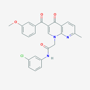 N-(3-chlorophenyl)-2-(3-(3-methoxybenzoyl)-7-methyl-4-oxo-1,8-naphthyridin-1(4H)-yl)acetamide