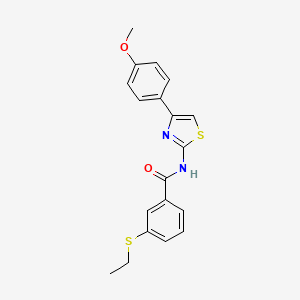 molecular formula C19H18N2O2S2 B2659934 3-(ethylthio)-N-(4-(4-methoxyphenyl)thiazol-2-yl)benzamide CAS No. 922670-23-3