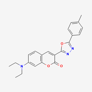 molecular formula C22H21N3O3 B2659935 7-(二乙基氨基)-3-[5-(4-甲基苯基)-1,3,4-噁二唑-2-基]香豆素-2-酮 CAS No. 252551-73-8
