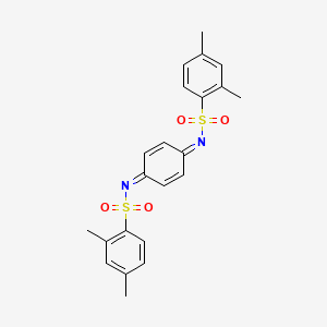 molecular formula C22H22N2O4S2 B2659952 N-[4-(2,4-dimethylphenyl)sulfonyliminocyclohexa-2,5-dien-1-ylidene]-2,4-dimethylbenzenesulfonamide CAS No. 331972-44-2