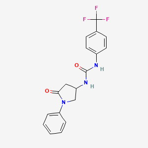 1-(5-Oxo-1-phenylpyrrolidin-3-yl)-3-(4-(trifluoromethyl)phenyl)urea