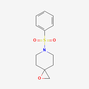 molecular formula C12H15NO3S B2659956 6-(Phenylsulfonyl)-1-oxa-6-azaspiro[2.5]octane CAS No. 861208-92-6