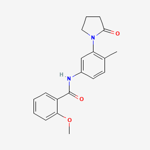 2-methoxy-N-(4-methyl-3-(2-oxopyrrolidin-1-yl)phenyl)benzamide