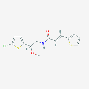 (E)-N-(2-(5-chlorothiophen-2-yl)-2-methoxyethyl)-3-(thiophen-2-yl)acrylamide