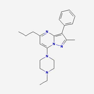7-(4-Ethylpiperazin-1-yl)-2-methyl-3-phenyl-5-propylpyrazolo[1,5-a]pyrimidine