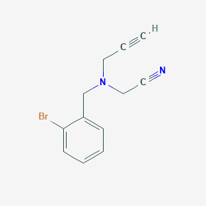 molecular formula C12H11BrN2 B2659991 2-{[(2-Bromophenyl)methyl](prop-2-yn-1-yl)amino}acetonitrile CAS No. 2094495-51-7