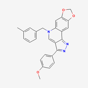 3-(4-methoxyphenyl)-5-(3-methylbenzyl)-5H-[1,3]dioxolo[4,5-g]pyrazolo[4,3-c]quinoline