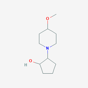 molecular formula C11H21NO2 B2659995 2-(4-Methoxypiperidin-1-yl)cyclopentan-1-ol CAS No. 1183072-00-5