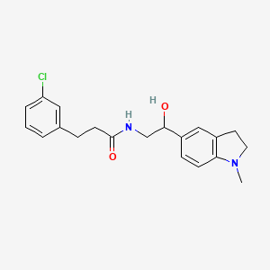 3-(3-chlorophenyl)-N-(2-hydroxy-2-(1-methylindolin-5-yl)ethyl)propanamide