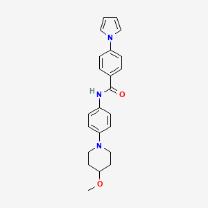 N-(4-(4-methoxypiperidin-1-yl)phenyl)-4-(1H-pyrrol-1-yl)benzamide