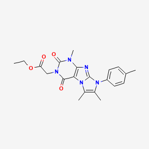 ethyl 2-(1,6,7-trimethyl-2,4-dioxo-8-(p-tolyl)-1H-imidazo[2,1-f]purin-3(2H,4H,8H)-yl)acetate