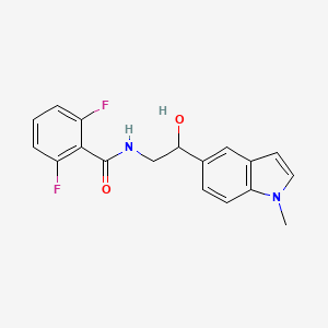 molecular formula C18H16F2N2O2 B2660025 2,6-difluoro-N-(2-hydroxy-2-(1-methyl-1H-indol-5-yl)ethyl)benzamide CAS No. 2034594-91-5