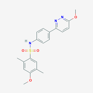 4-methoxy-N-[4-(6-methoxypyridazin-3-yl)phenyl]-2,5-dimethylbenzenesulfonamide