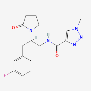 N-(3-(3-fluorophenyl)-2-(2-oxopyrrolidin-1-yl)propyl)-1-methyl-1H-1,2,3-triazole-4-carboxamide