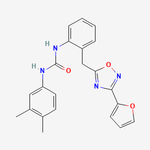 1-(3,4-Dimethylphenyl)-3-(2-((3-(furan-2-yl)-1,2,4-oxadiazol-5-yl)methyl)phenyl)urea