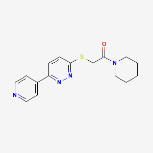 1-Piperidin-1-yl-2-(6-pyridin-4-ylpyridazin-3-yl)sulfanylethanone