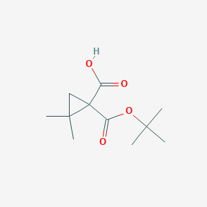 1-[(Tert-butoxy)carbonyl]-2,2-dimethylcyclopropane-1-carboxylic acid