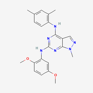 molecular formula C22H24N6O2 B2660033 N6-(2,5-dimethoxyphenyl)-N4-(2,4-dimethylphenyl)-1-methyl-1H-pyrazolo[3,4-d]pyrimidine-4,6-diamine CAS No. 896002-14-5