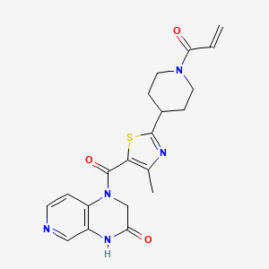 1-[4-Methyl-2-(1-prop-2-enoylpiperidin-4-yl)-1,3-thiazole-5-carbonyl]-2,4-dihydropyrido[3,4-b]pyrazin-3-one