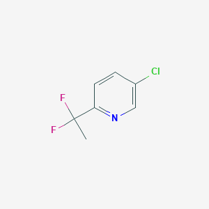 molecular formula C7H6ClF2N B2660037 5-氯-2-(1,1-二氟乙基)吡啶 CAS No. 2416243-41-7