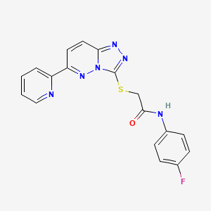 N-(4-fluorophenyl)-2-[(6-pyridin-2-yl-[1,2,4]triazolo[4,3-b]pyridazin-3-yl)sulfanyl]acetamide