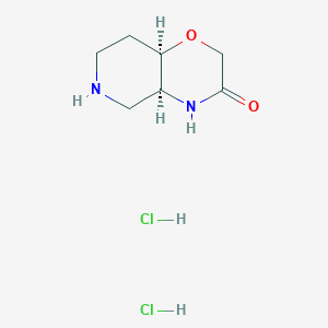 molecular formula C7H14Cl2N2O2 B2660050 rac-(4aS,8aR)-Hexahydro-2H-pyrido[4,3-b][1,4]oxazin-3(4H)-one dihydrochloride CAS No. 1909295-00-6
