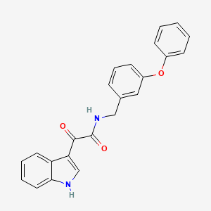2-(1H-indol-3-yl)-2-oxo-N-[(3-phenoxyphenyl)methyl]acetamide