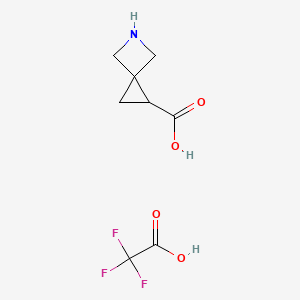 molecular formula C8H10F3NO4 B2660054 5-Azaspiro[2.3]hexane-2-carboxylic acid;2,2,2-trifluoroacetic acid CAS No. 2503205-76-1