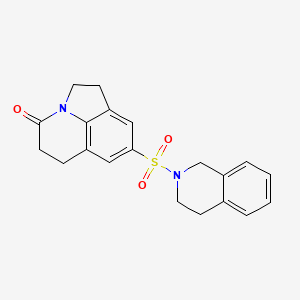 8-((3,4-dihydroisoquinolin-2(1H)-yl)sulfonyl)-5,6-dihydro-1H-pyrrolo[3,2,1-ij]quinolin-4(2H)-one