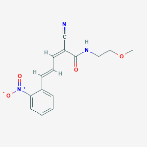 (2Z,4E)-2-Cyano-N-(2-methoxyethyl)-5-(2-nitrophenyl)penta-2,4-dienamide