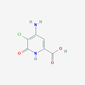 molecular formula C6H5ClN2O3 B2660064 4-Amino-5-chloro-6-oxo-1H-pyridine-2-carboxylic acid CAS No. 904313-56-0