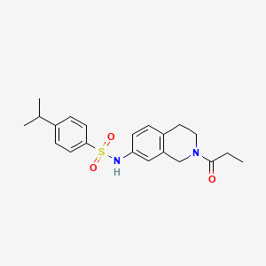 4-isopropyl-N-(2-propionyl-1,2,3,4-tetrahydroisoquinolin-7-yl)benzenesulfonamide