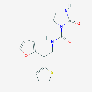 N-[2-(furan-2-yl)-2-(thiophen-2-yl)ethyl]-2-oxoimidazolidine-1-carboxamide