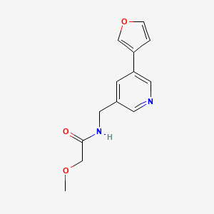 molecular formula C13H14N2O3 B2660072 N-((5-(furan-3-yl)pyridin-3-yl)methyl)-2-methoxyacetamide CAS No. 2034497-78-2
