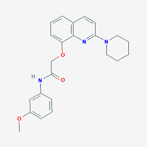 N-(3-methoxyphenyl)-2-((2-(piperidin-1-yl)quinolin-8-yl)oxy)acetamide