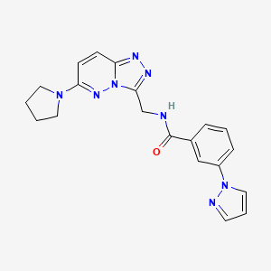 3-(1H-pyrazol-1-yl)-N-((6-(pyrrolidin-1-yl)-[1,2,4]triazolo[4,3-b]pyridazin-3-yl)methyl)benzamide
