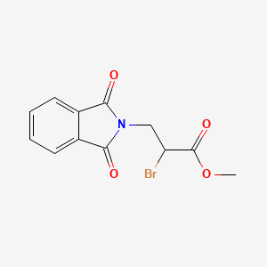 molecular formula C12H10BrNO4 B2660091 methyl 2-bromo-3-(1,3-dioxo-2,3-dihydro-1H-isoindol-2-yl)propanoate CAS No. 95196-95-5