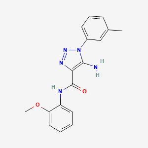 molecular formula C17H17N5O2 B2660097 5-氨基-N-(2-甲氧基苯基)-1-(间甲苯基)-1H-1,2,3-三唑-4-羧酰胺 CAS No. 950249-00-0
