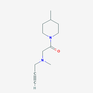 molecular formula C12H20N2O B2660098 1-(4-Methylpiperidin-1-yl)-2-[methyl(prop-2-ynyl)amino]ethanone CAS No. 1825629-84-2