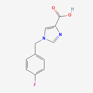 molecular formula C11H9FN2O2 B2660099 1-(4-Fluorobenzyl)-1H-imidazole-4-carboxylic acid CAS No. 1368524-71-3